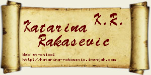 Katarina Rakašević vizit kartica